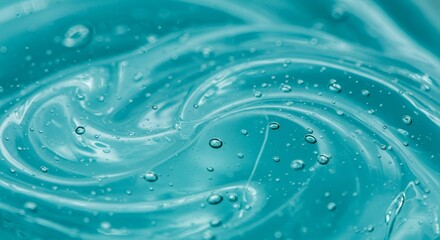 Translucent Turquoise Gel Macro Photograph