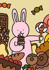 맛있는 디저트 토끼  © 한나 이
