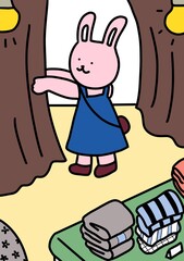 패션쇼를 준비하는 토끼 © 한나 이