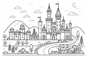 Fototapeta premium fairy tale castle