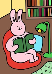 책읽는 토끼 © 한나 이