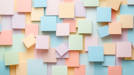 Pastel Colored Squares Abstract Background Design