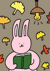 독서하는 토끼  © 한나 이