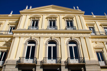 Obraz premium Título São Cristóvão Palace, served as the official residence for the Portuguese and Brazilian Imperial Family. Quinta da Boa Vista Municipal Park - Rio de Janeiro - Brazil.