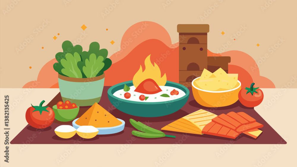 Poster a simple but satisfying spread of chips veggies and homemade hummus complemented by the warmth and a