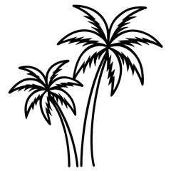 Fototapeta premium palm tree silhouette