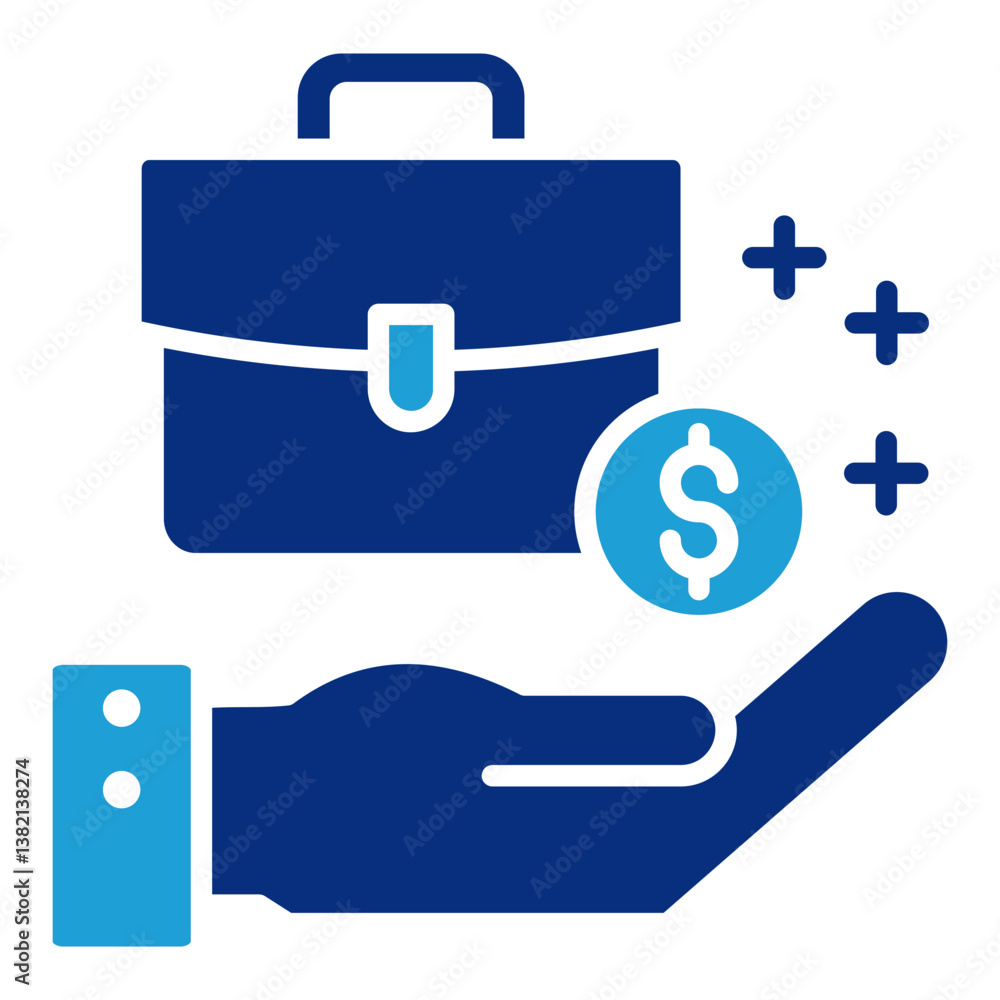 Poster business value icon element for design