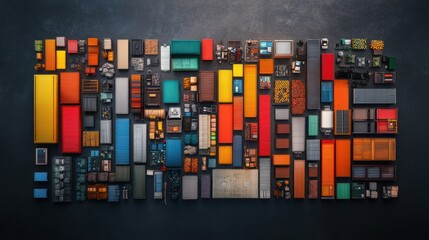 Obraz premium Colorful shipping containers and cargo