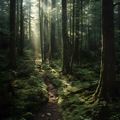 Obraz premium Exploring the Enigmatic Wilderness: A Journey into Nature's Untamed Heart