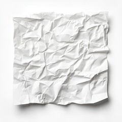 Wrinkled white paper