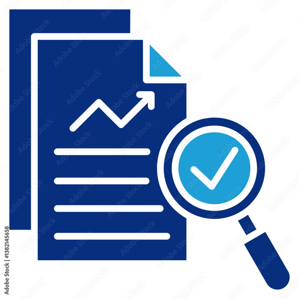 Poster audit review icon element for design