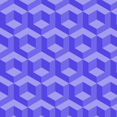 Geometric pattern featuring hexagonal shapes in various shades of blue, creating visually striking and modern design