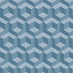 Geometric pattern featuring hexagonal shapes in varying shades of blue, creating visually appealing and modern design