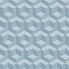 Geometric pattern featuring hexagonal shapes in varying shades of blue, creating visually appealing and modern design