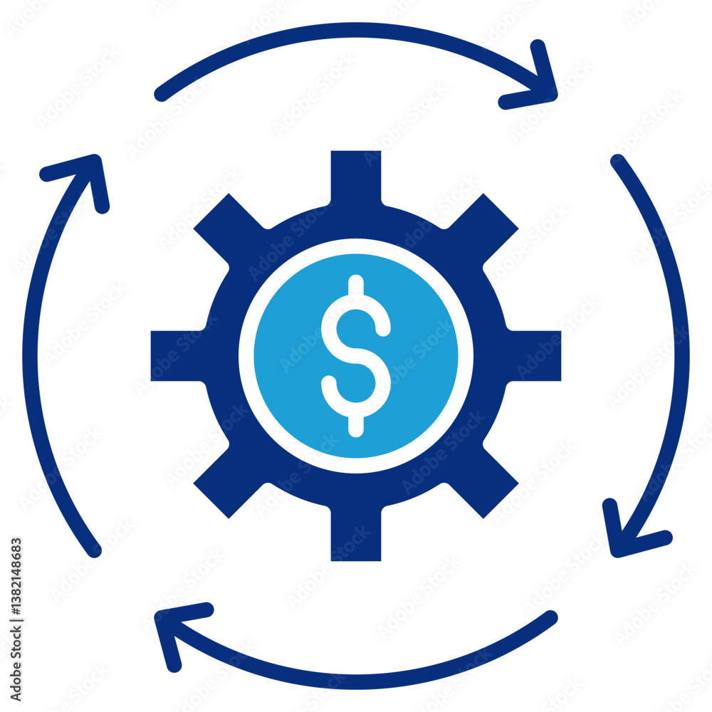 Poster automated billing icon element for design