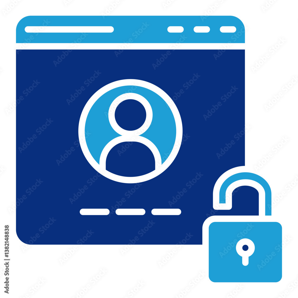 Poster user permissions icon element for design
