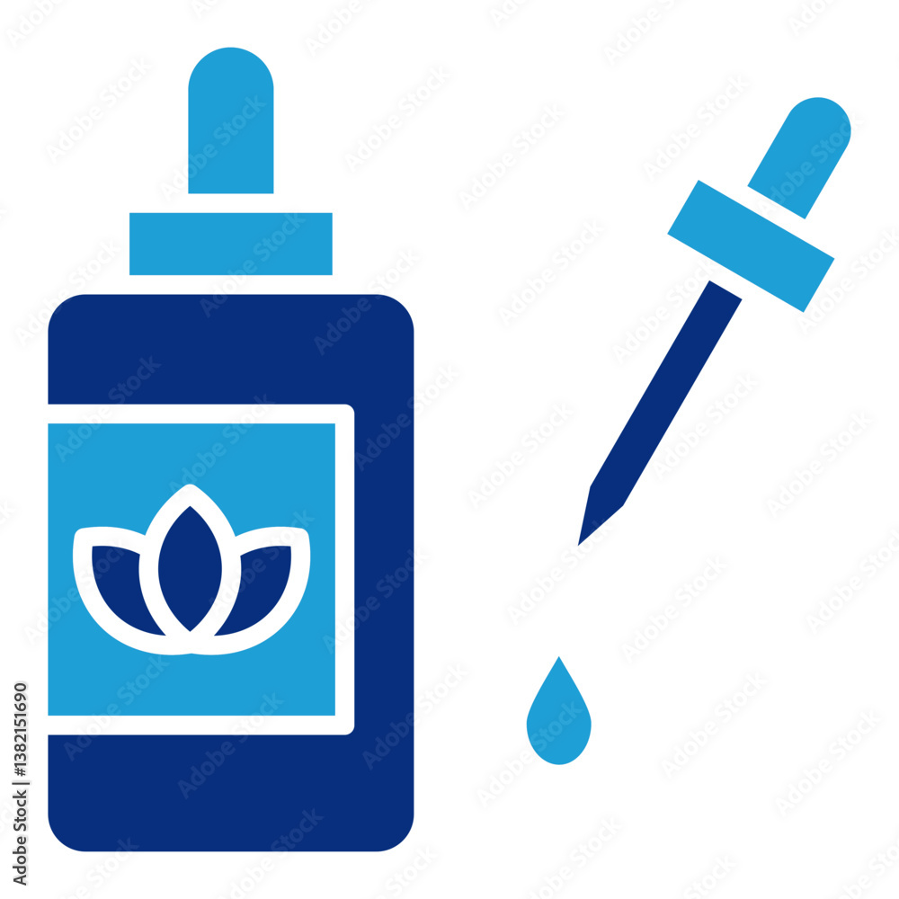 Poster essential oils icon element for design
