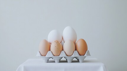 A calm cinematic perspective of the child walking past the table of glowing eggs, soft blur and golden tones
