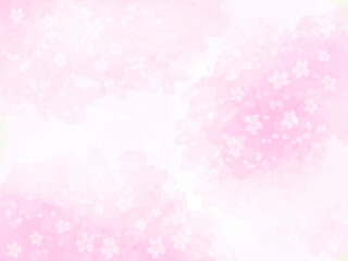 春の桜イメージのテクスチャー背景素材。満開の桜並木のイメージ。