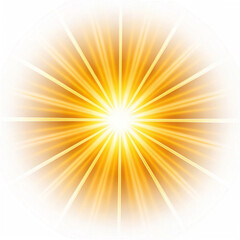 Obraz premium Bright Golden Rays of Light Emanating from a Central Point Creating a Stunning Visual Effect transparent background Generative AI
