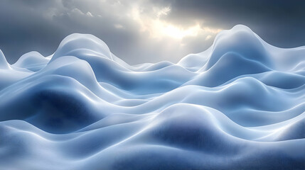 Obraz premium Abstract 3D Blue Wave Background