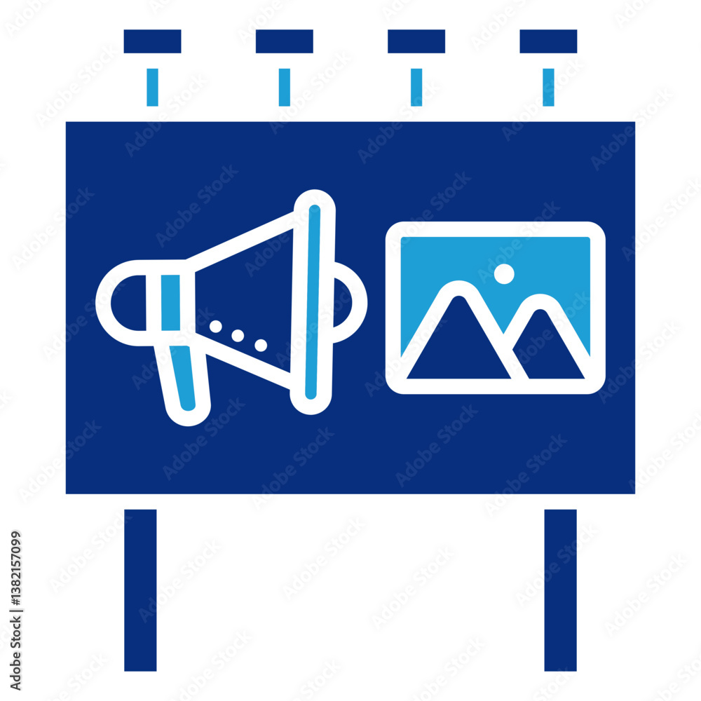 Poster ad icon element for design