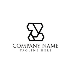 Fototapeta premium Z letter logo in line style.