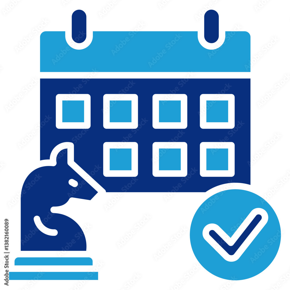 Poster strategy icon element for design