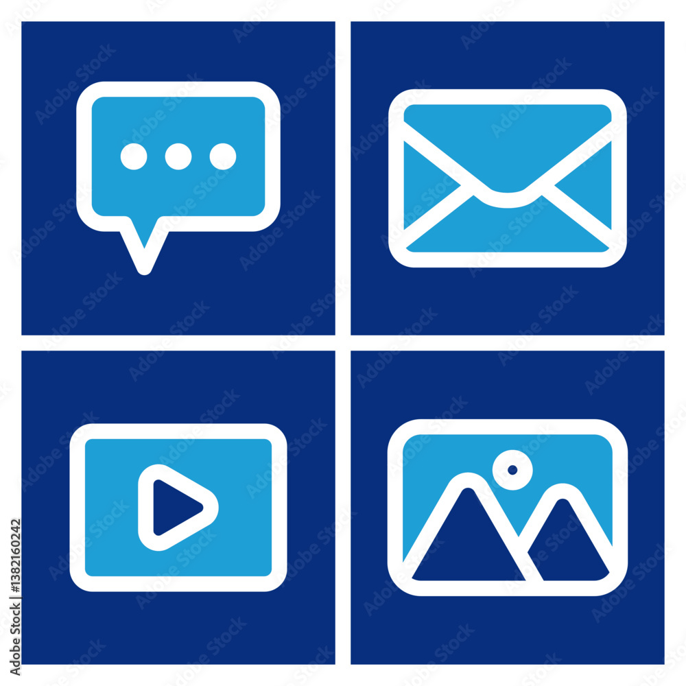 Poster content icon element for design