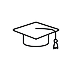 Simple Graduation Cap Icon for Educational Purposes