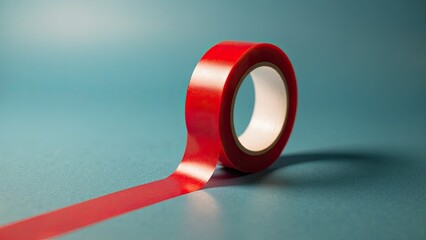 A roll of red tape