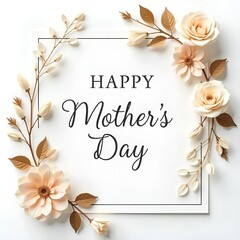 vintage background with roses and frame and mothers day tamplate