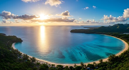 Golden Hour Embrace AI Generated