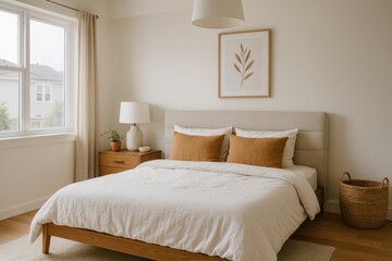 Cozy minimalist bedroom design.