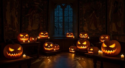 Fototapeta premium Whispers of Autumn's Eve AI Generated