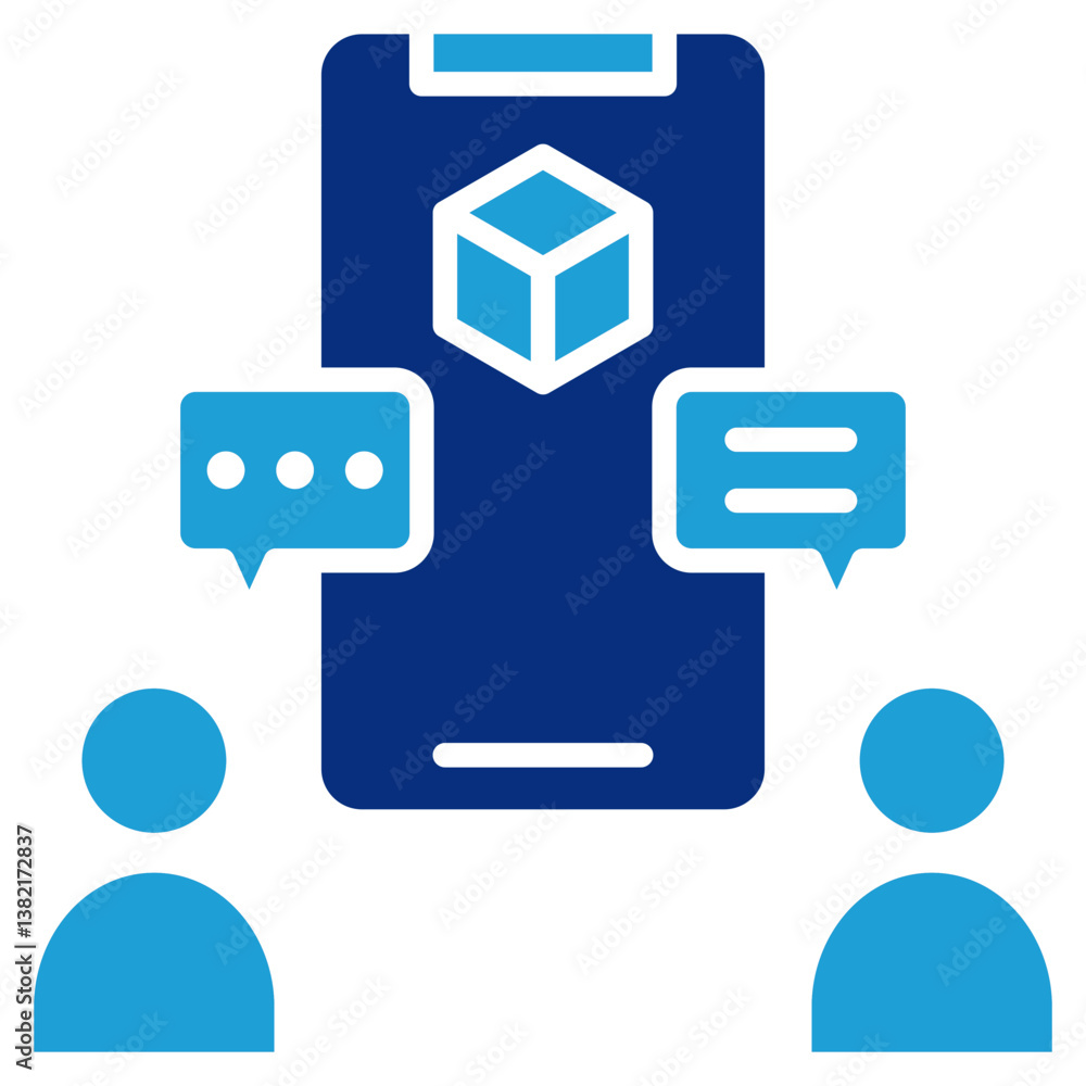 Poster comment icon element for design