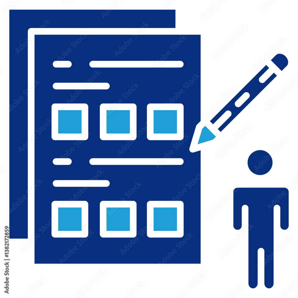 Poster form icon element for design