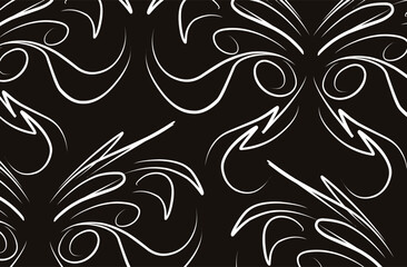 Seamless pattern of butterflies ornament simple design  