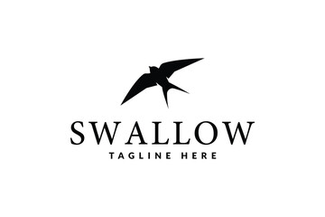 swallow logo design. logo icon vector illustration
