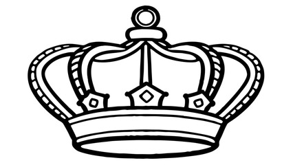Royal crown vector illustration with vintage luxury design