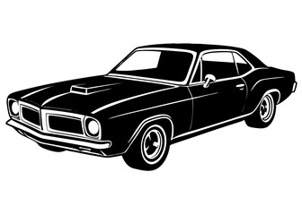 Naklejka premium Retro vintage car isolated on white background