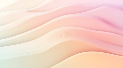 Fototapeta premium Abstract Pastel Waves Soft Hues Gradient Design