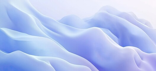 Obraz premium Soft, Fluid, Light Blue Abstract Forms
