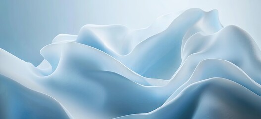 Obraz premium Delicate Light Blue Flowing Fabric