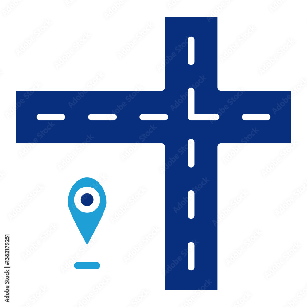 Aufkleber map path icon element for design