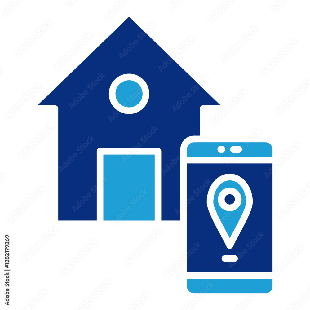 Poster gps icon element for design