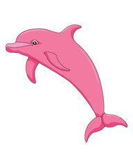 Pink Dolphin Cartoon Animal Mascot