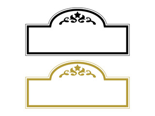 アンティークな星のフレーム〜ブラックとゴールド〜