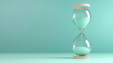 Elegant hourglass symbolizing the concept of automated workflow timeline for time management and productivity enhancement