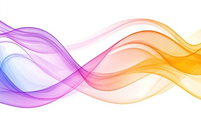 Obraz premium Abstract flowing ribbons of vibrant color